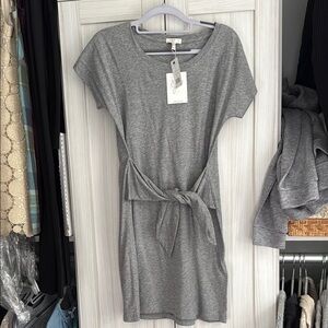 Joie Gray Sheath Mini Dress with Scoop Neck NWT